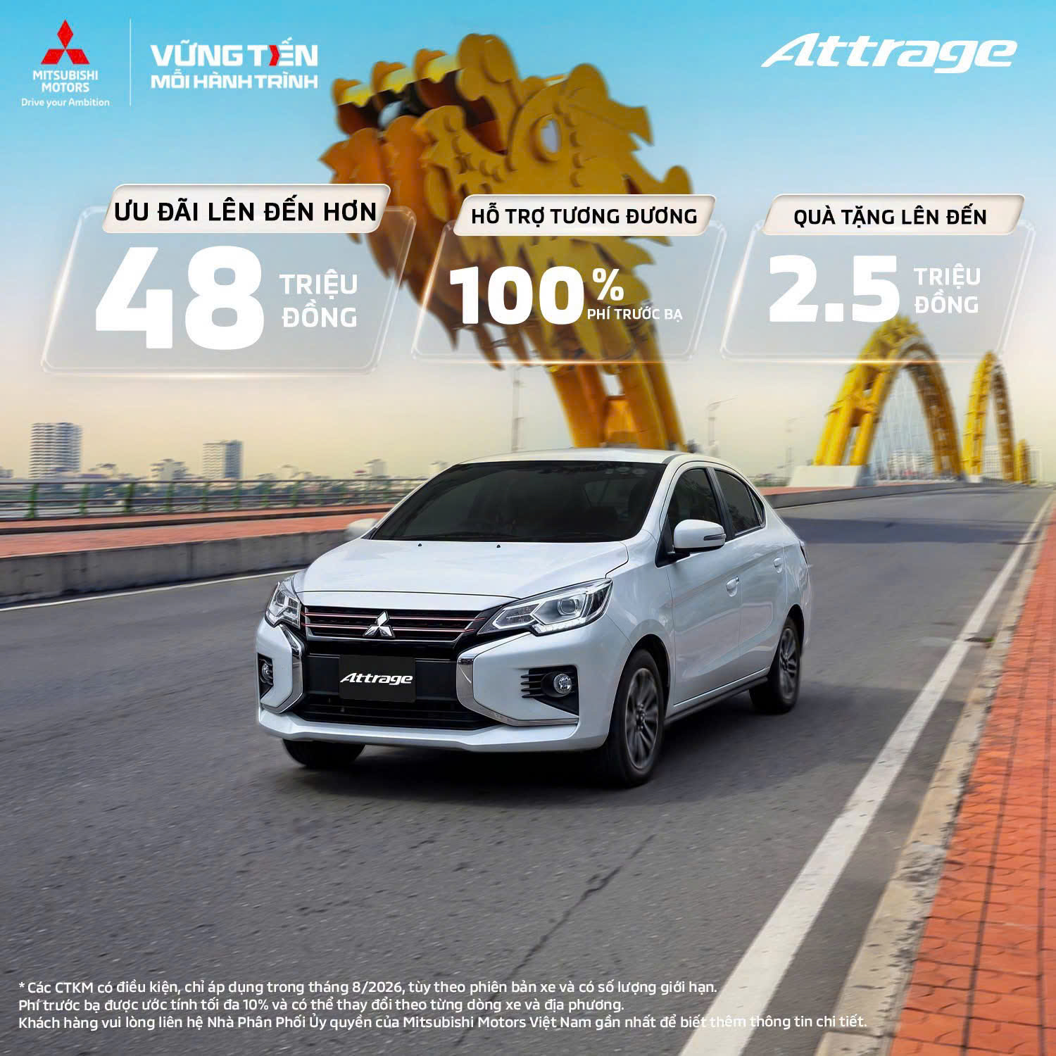bảng giá và chương trình khuyến mãi Mitsubishi Attrage
