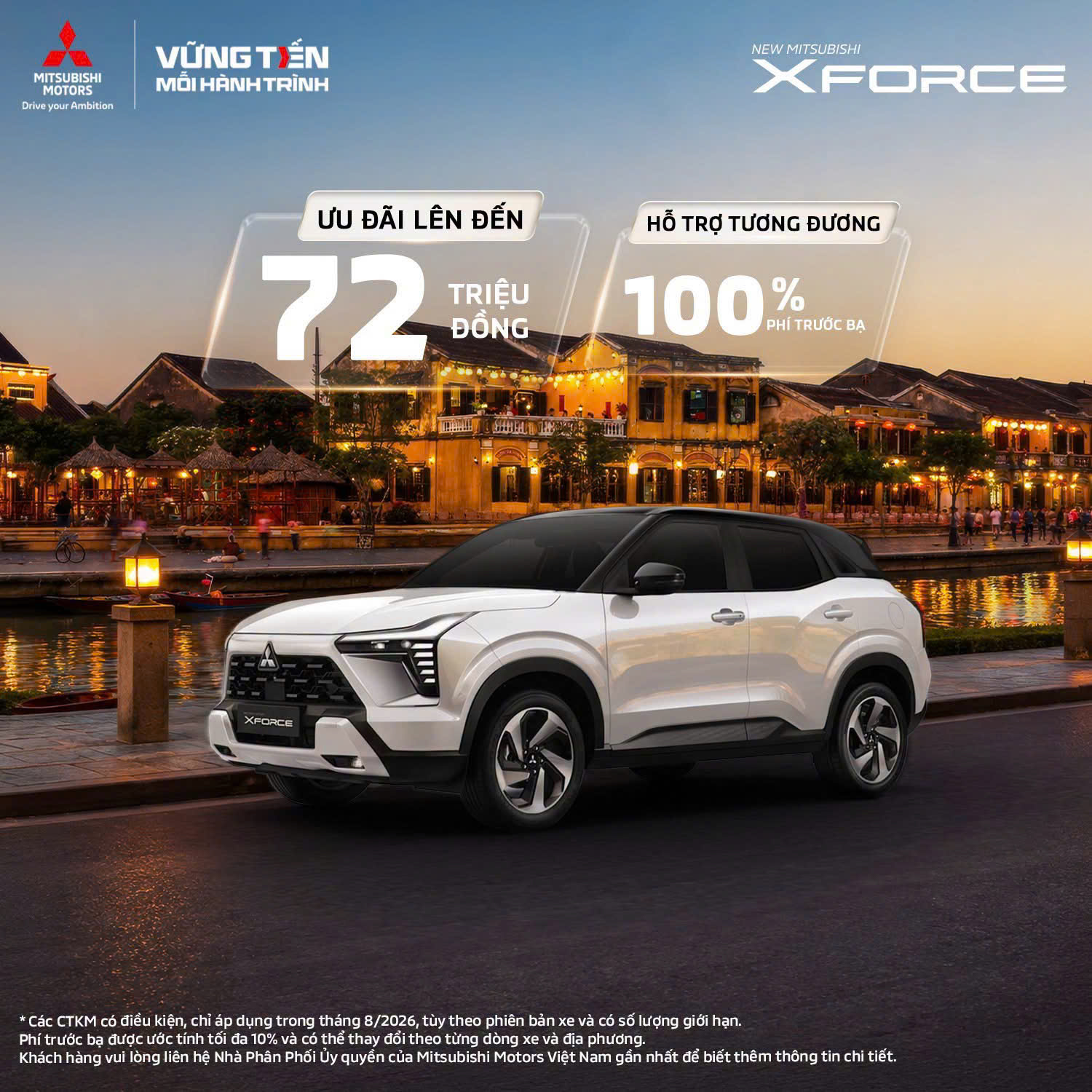 bảng giá và chương trình khuyến mãi Mitsubishi Xforce
